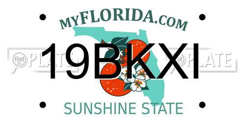 19BKXI Florida License Plate