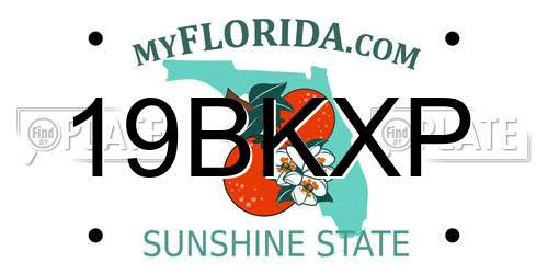 19BKXP Florida License Plate