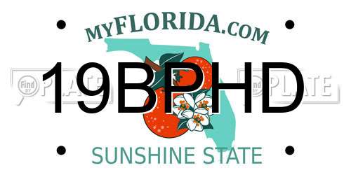 19BPHD Florida License Plate