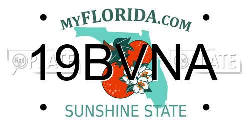 19BVNA Florida License Plate