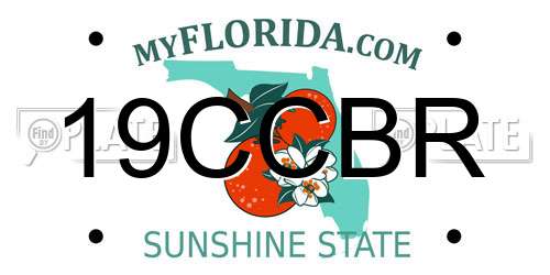 19CCBR Florida License Plate