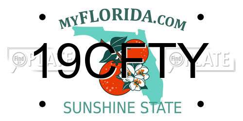 19CFTY Florida License Plate