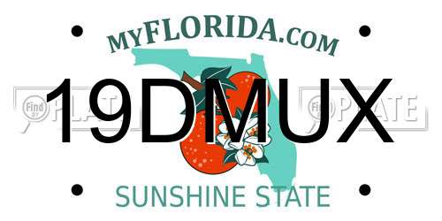 19DMUX Florida License Plate