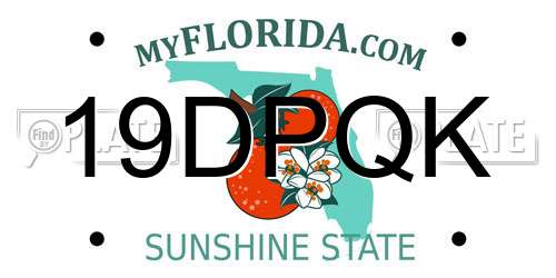 19DPQK Florida License Plate