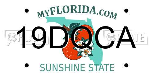 19DQCA Florida License Plate