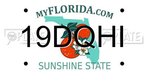 19DQHI Florida License Plate