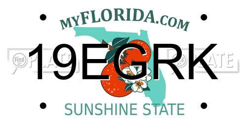 19EGRK Florida License Plate