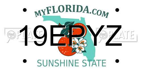 19EPYZ Florida License Plate