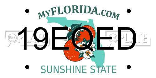19EQED Florida License Plate