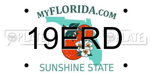 19ERD Florida License Plate