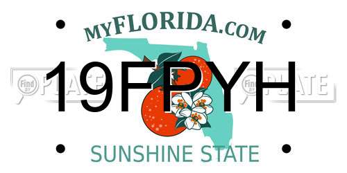 19FPYH Florida License Plate