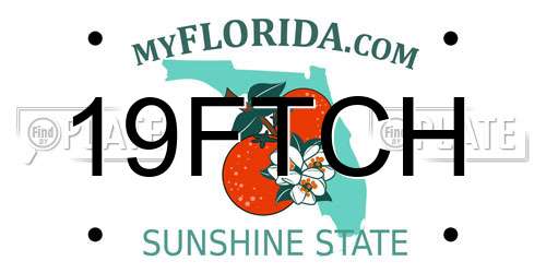 19FTCH Florida License Plate