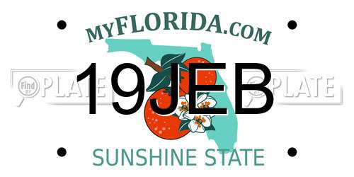 19JEB Florida License Plate