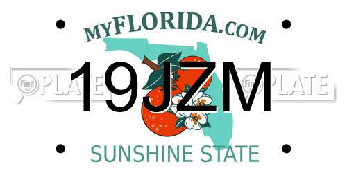19JZM Florida License Plate