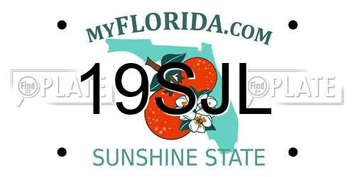 19SJL Florida License Plate