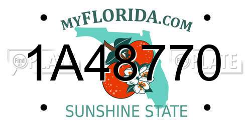 1A48770 Florida License Plate