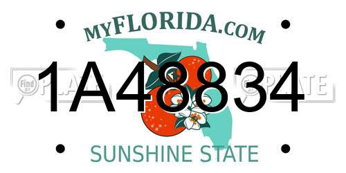 1A48834 Florida License Plate