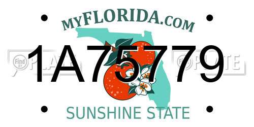 1A75779 Florida License Plate