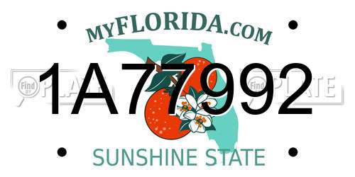 1A77992 Florida License Plate