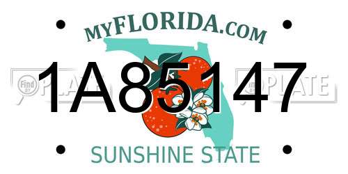 1A85147 Florida License Plate