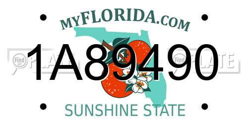 1A89490 Florida License Plate
