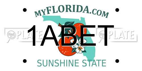 1ABET Florida License Plate