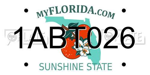 1ABT026 Florida License Plate