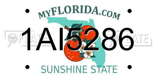 1AI5286 Florida License Plate