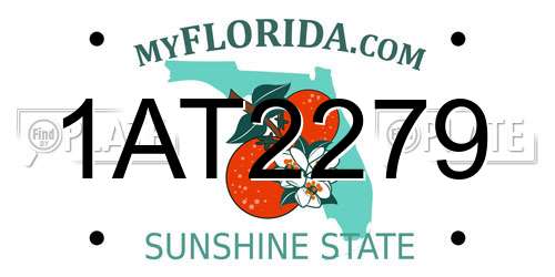 1AT2279 Florida License Plate