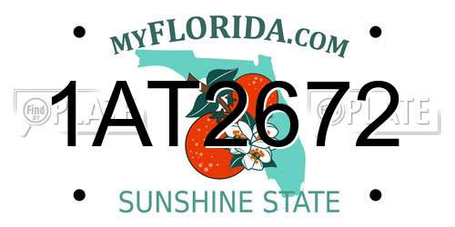 1AT2672 Florida License Plate