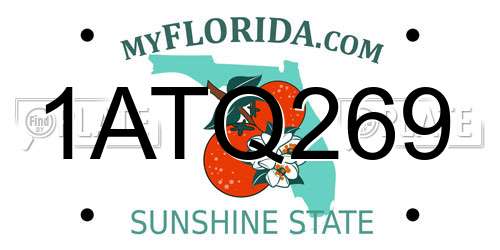1ATQ269 Florida License Plate
