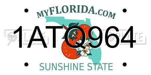1ATQ964 Florida License Plate