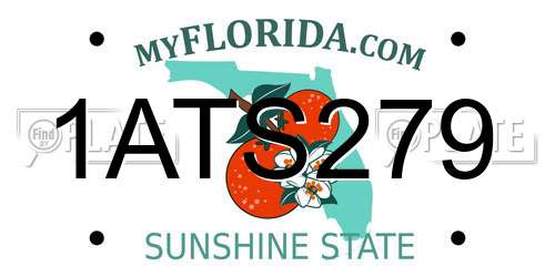 1ATS279 Florida License Plate