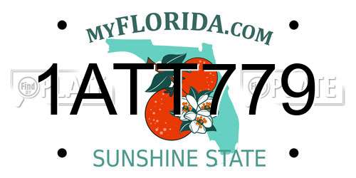 1ATT779 Florida License Plate