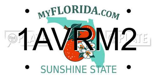 1AVRM2 Florida License Plate