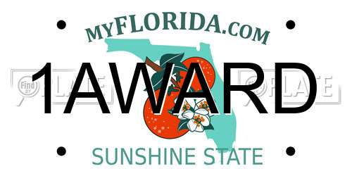 1AWARD Florida License Plate