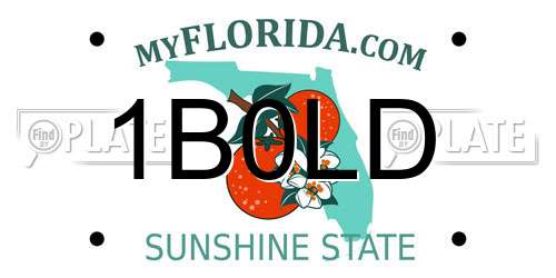 1B0LD Florida License Plate