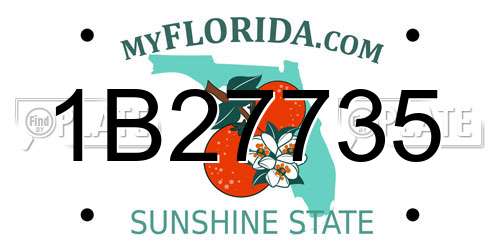 1B27735 Florida License Plate