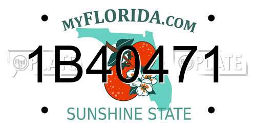 1B40471 Florida License Plate