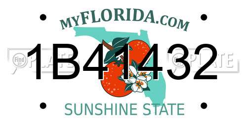 1B41432 Florida License Plate