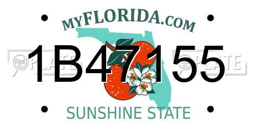 1B47155 Florida License Plate