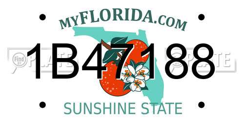 1B47188 Florida License Plate