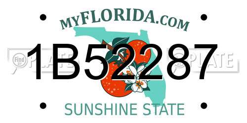 1B52287 Florida License Plate