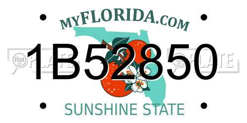 1B52850 Florida License Plate