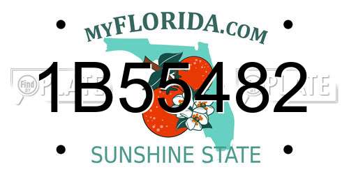 1B55482 Florida License Plate
