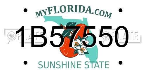 1B57550 Florida License Plate