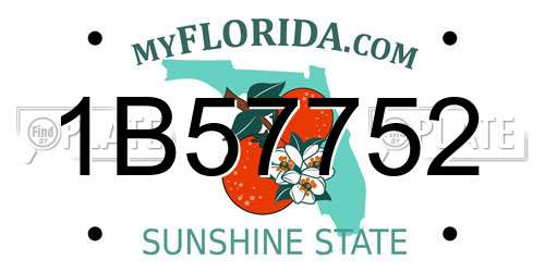 1B57752 Florida License Plate