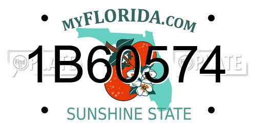 1B60574 Florida License Plate