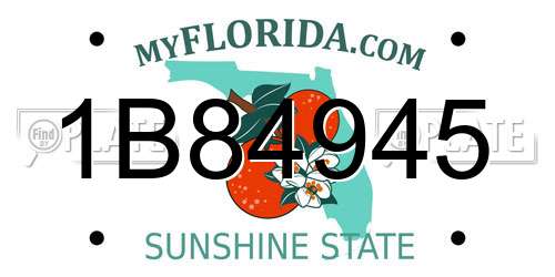 1B84945 Florida License Plate