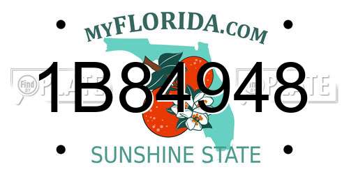 1B84948 Florida License Plate